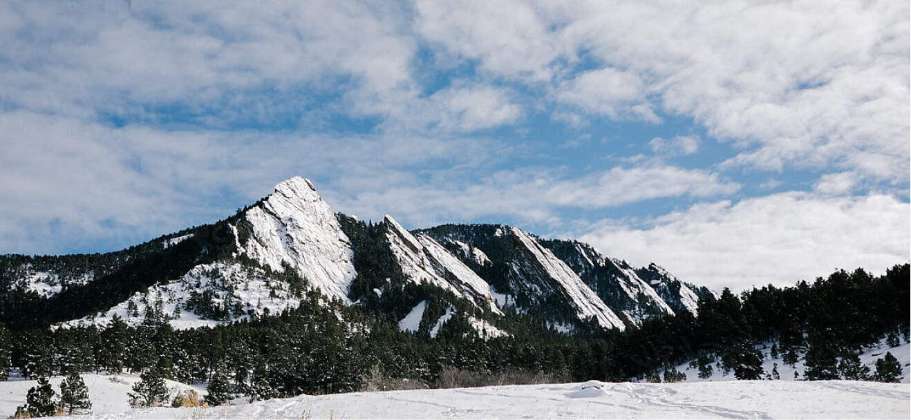 Flatiron mountain landscape in Boulder, Colorado